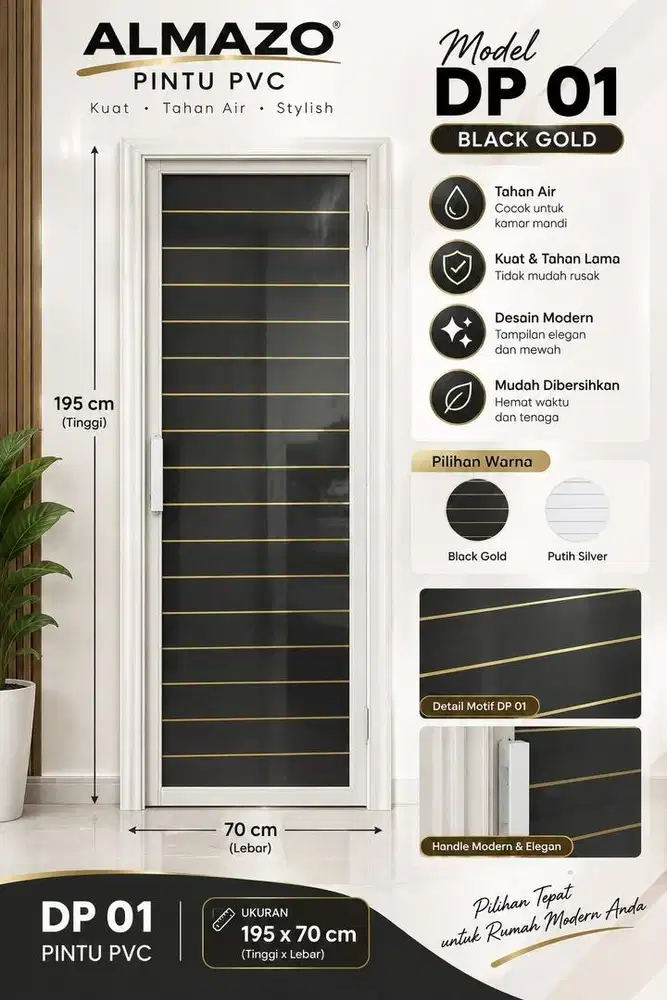Pintu pvc kamar mandi minimalis