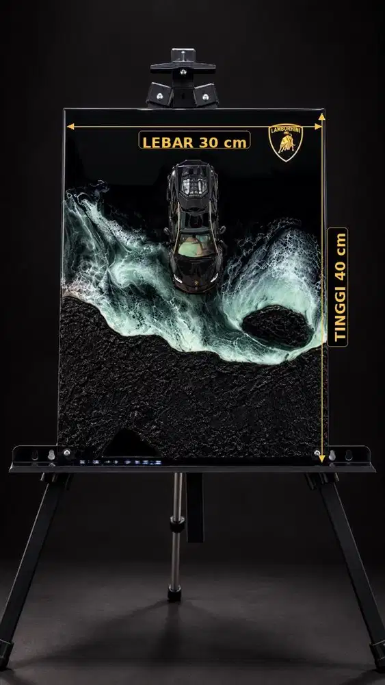Resin Art Mobil Lambo