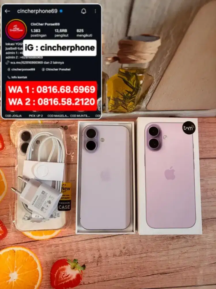 Jual hp likenew iPhone 17 256 iBox istimewa bh 99% free adaptor
