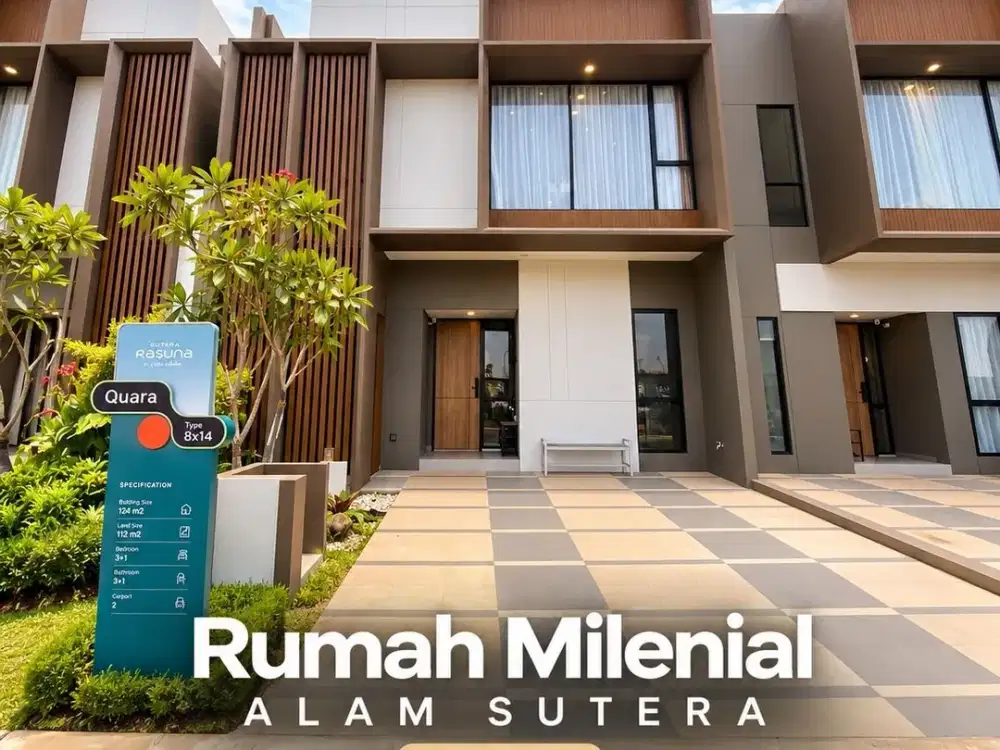 Rumah Baru tipe QUARA di Sutera Rasuna Bangunan 2 Lantai Strategis