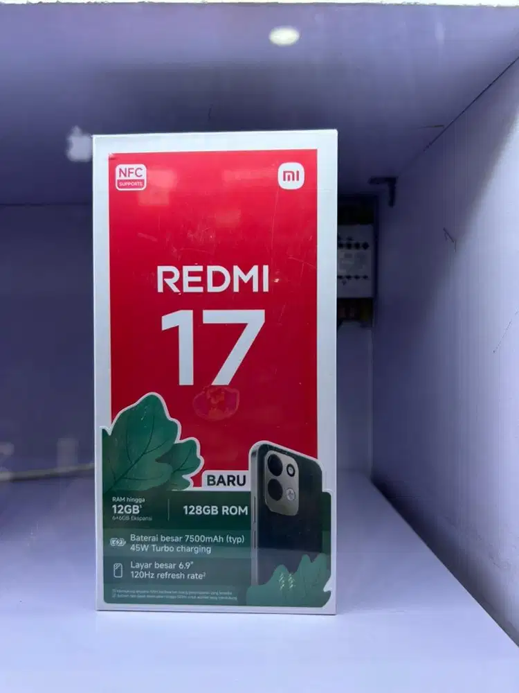 msi Redmi 17 Ram 6/128gb baru garansi resmi nasional