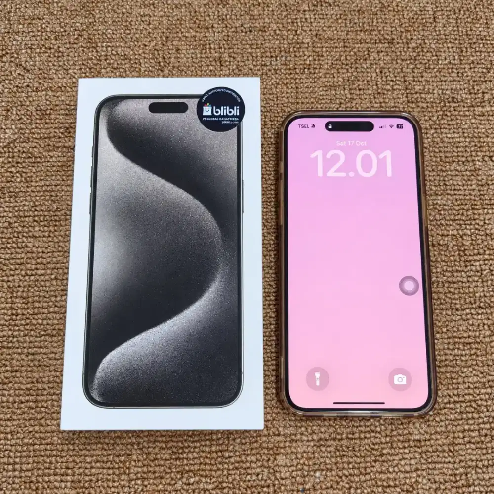 iPhone 15 Pro Max 1 TB Natural Titanium. Fullset Original Mulus, iBox.