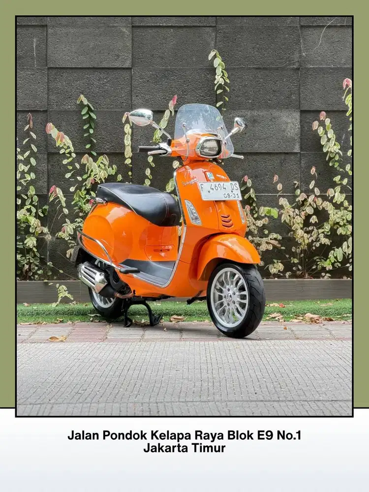 TERMURAH PIAGGIO VESPA SPRINT 150 IGET 3vie TAHUN 2016 WARNA ORANGE