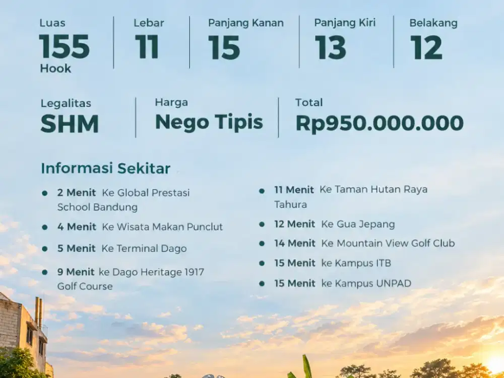 Tanah Hunian di Kawasan Ciumbuleuit Dago