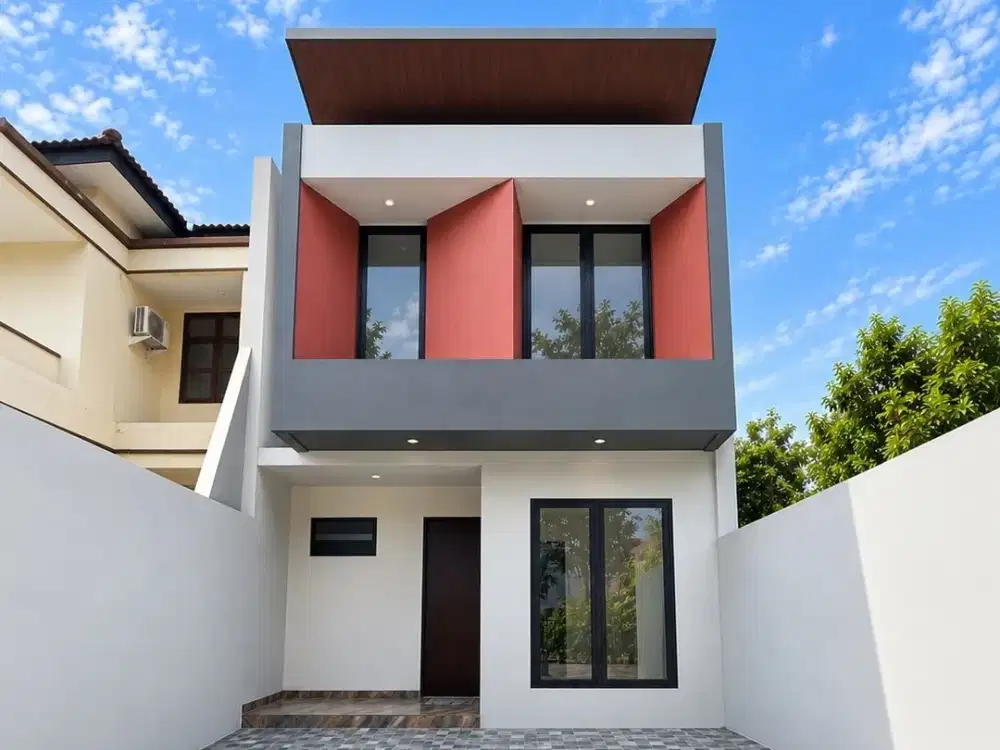 Dijual Rumah Baru Gress Manyar Jaya Surabaya Timur 2 Lantai LT 90 Hadap Utara