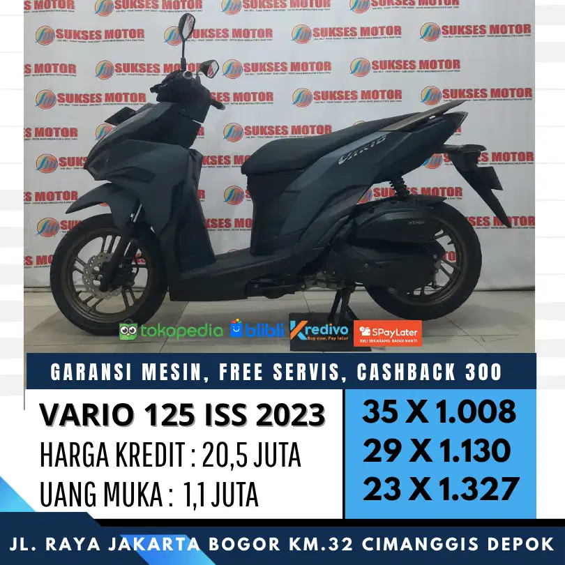 VARIO 125 CBS ISS KEYLESS 2023 MULUS CASH KREDIT UNIT BERGARANSI