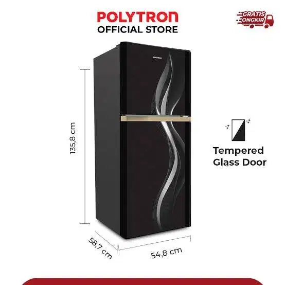 POLYTRON Kulkas 2 Pintu Belleza PRM 20CLD 190 Liter