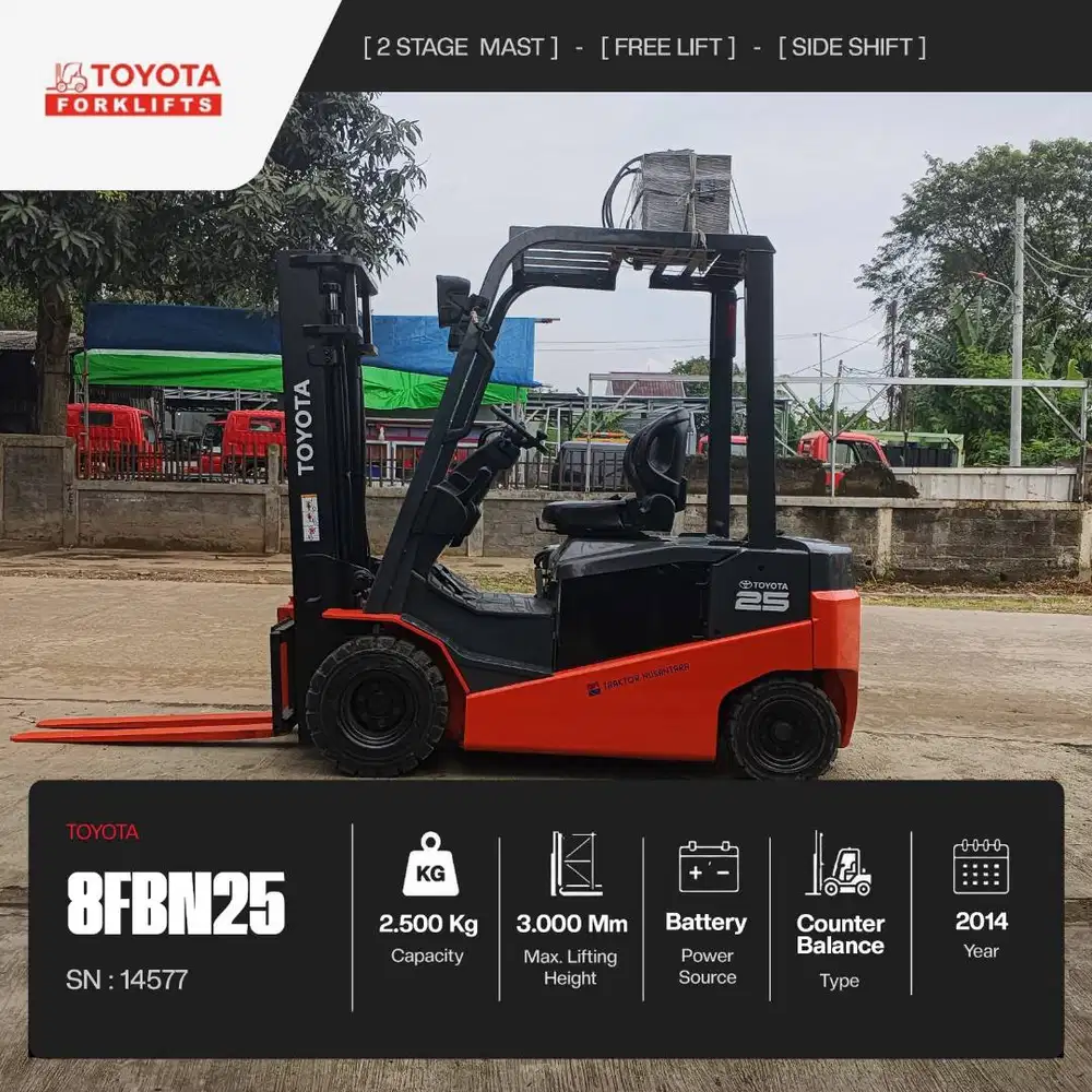 Forklift TOYOTA 8FBN25 | 2,5 TON | 3 Meter