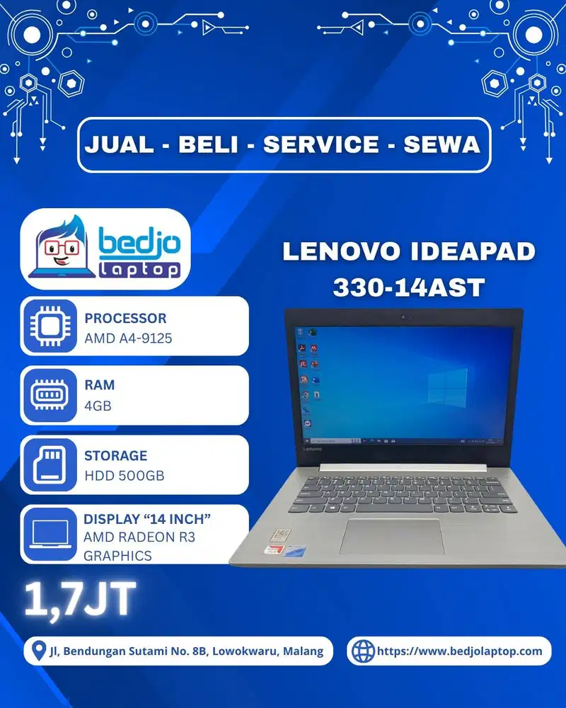 Laptop Murah Meriah Buat Aktivitas Harian, Lenovo IdeaPad 330-14AST