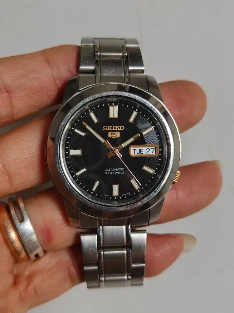Seiko 5 SNKK17K1 original bekas bagus normal semua siap pakai rantai