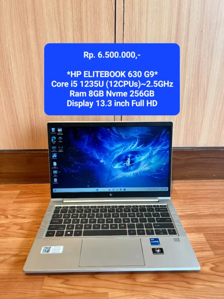 HP Elitebook 630 G9 Core I5 1235U Ram 8GB Nvme 256GB Prokomputer