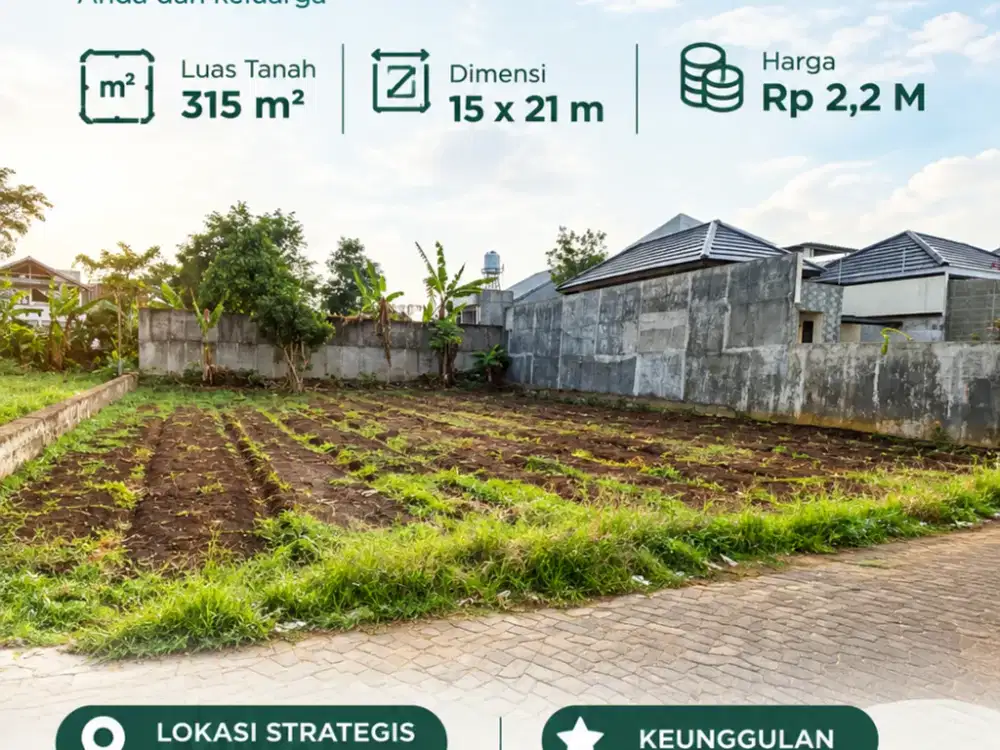 Tanah Dimensi 15 × 21 Meter di Setiabudi Regency