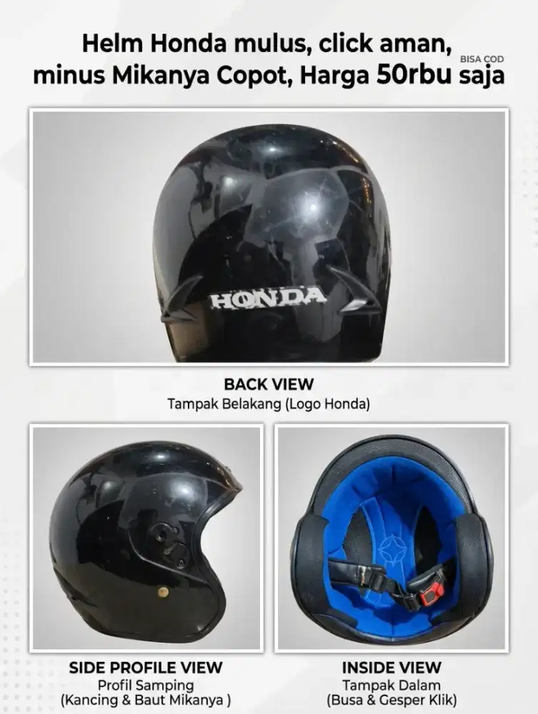 Helm Honda Mulus