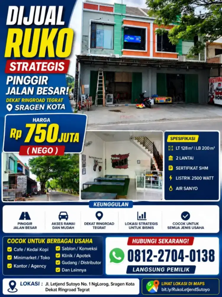 Turun harga ruko murah siap pakai