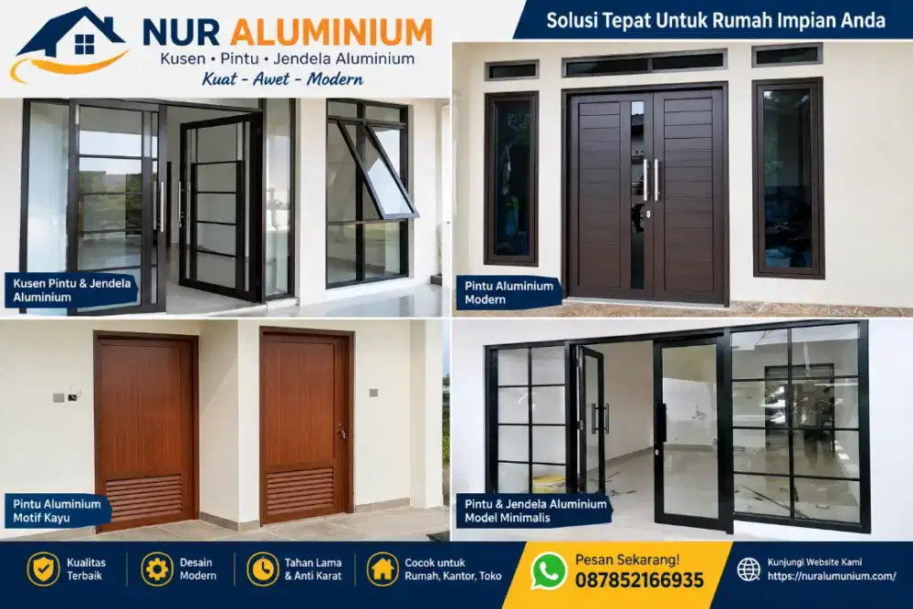 Menerima jasa pembuatan kusen pintu jendela aluminium