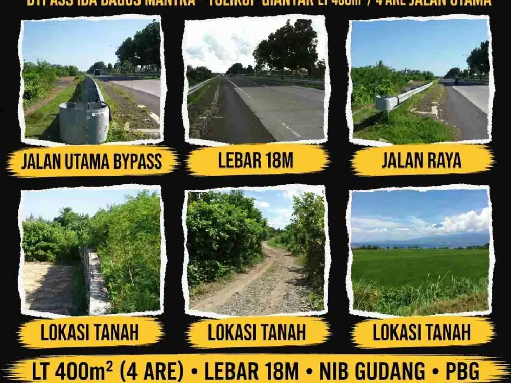 Jarang ada ukuran kecil 4 are di tulikup  jln utama by pass Ida Bagus Mantra Gianyar Bali