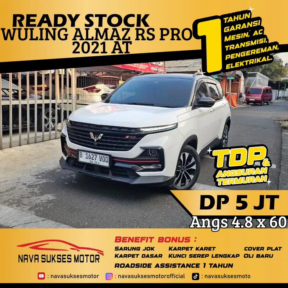 TDP 5 Jt Angs Termurah Almaz RS Pro 2021 Matic Putih Low Km Like New