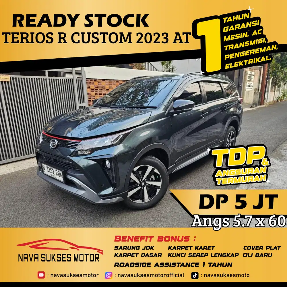 TDP 5 Jt Angs Termurah All New Terios R Custom 2023 Matic Hijau Low Km
