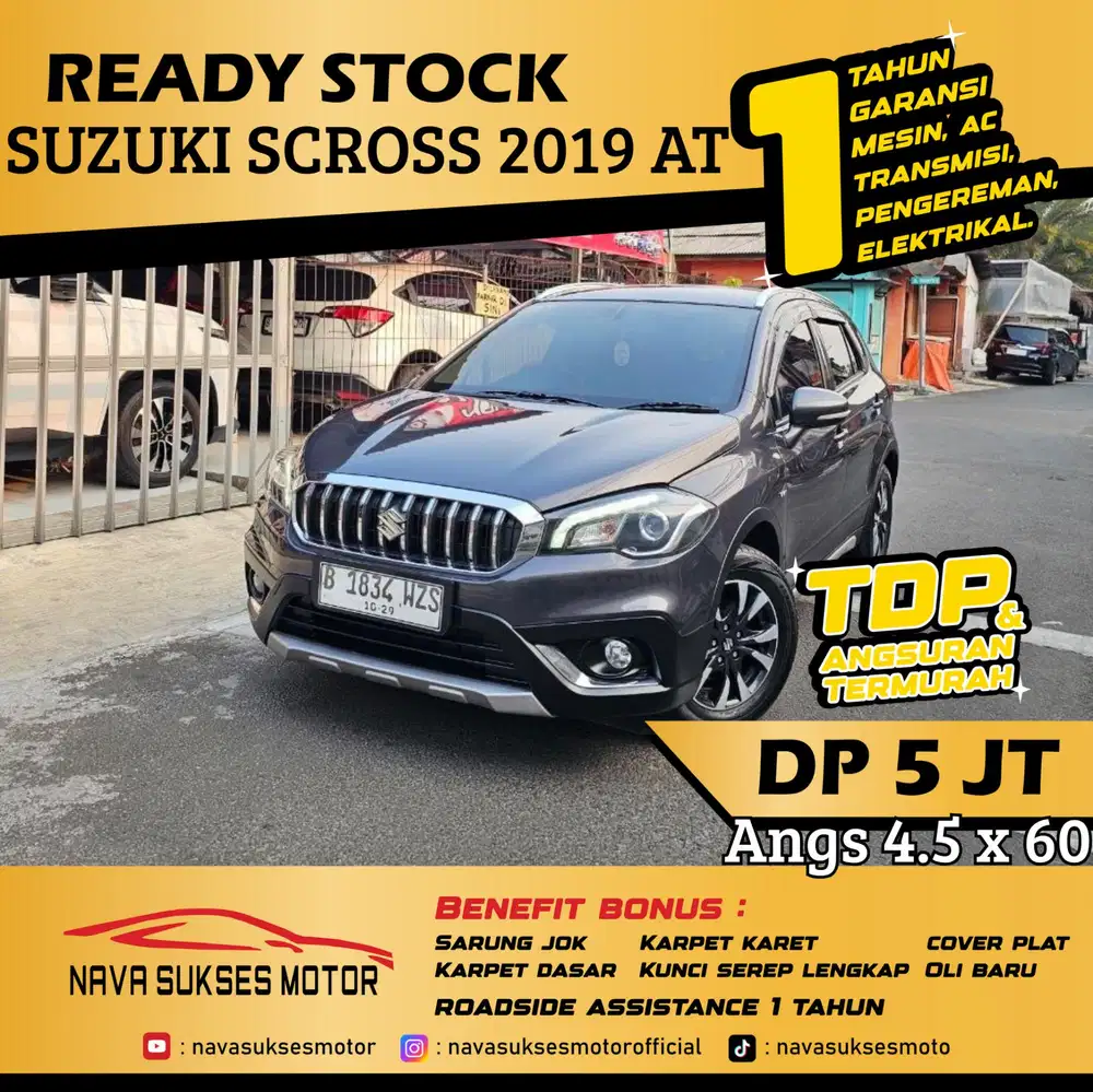 TDP 5 Jt Angs Termurah Suzuki Scross 2019 Matic Abu Abu Low Km LikeNew