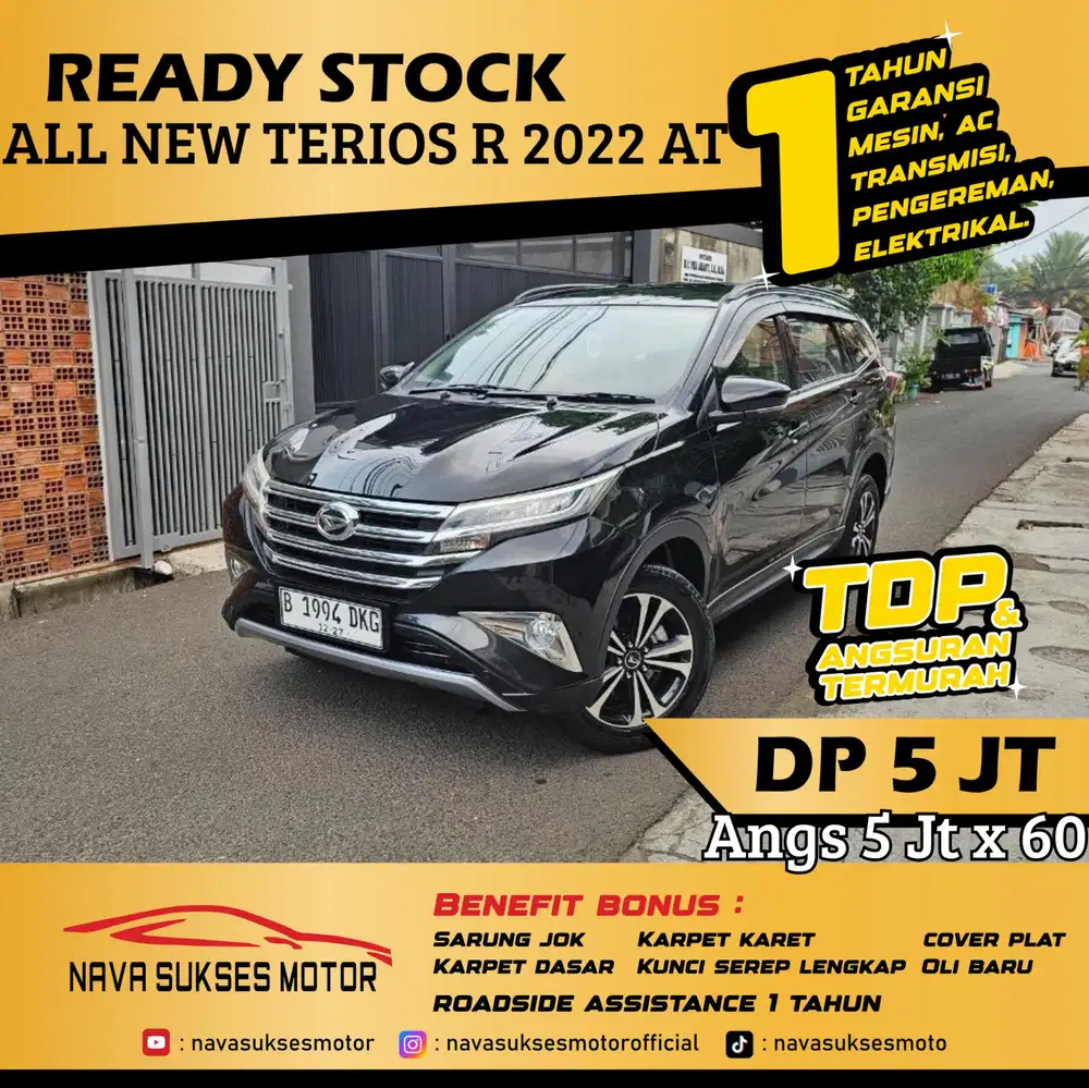 TDP 5Jt Angs Termurah All New Terios R 2022 Matic Hitam Low Km LikeNew