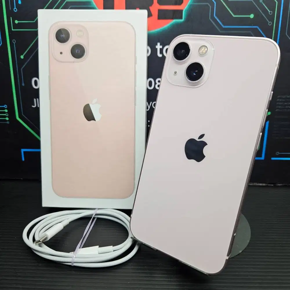 Iphone 13 Pink 128GB Fullset Inter No Minus HB 100% Like New