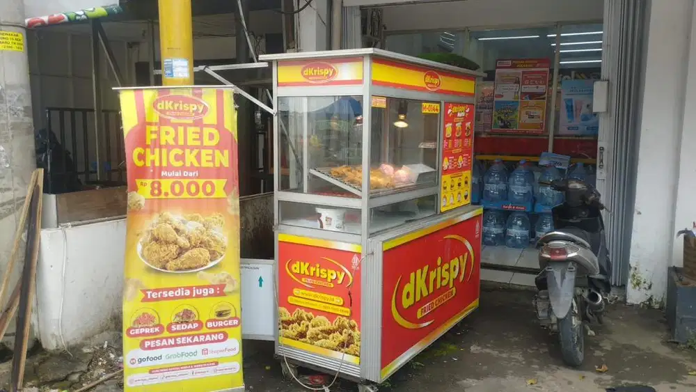 Dijual cepat gerobak ayam dkrispy