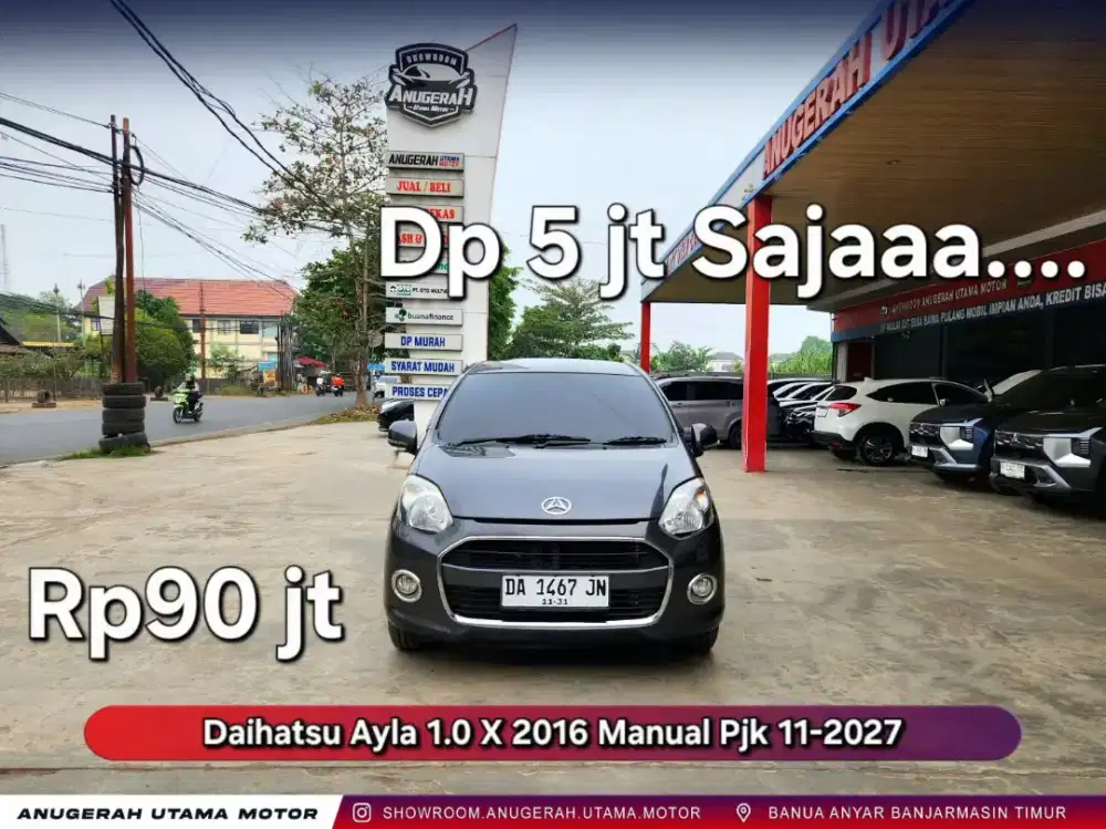 Dp5jt Ayla 1.0 X 2016 Manual Pjk11-2026 STNK 2031