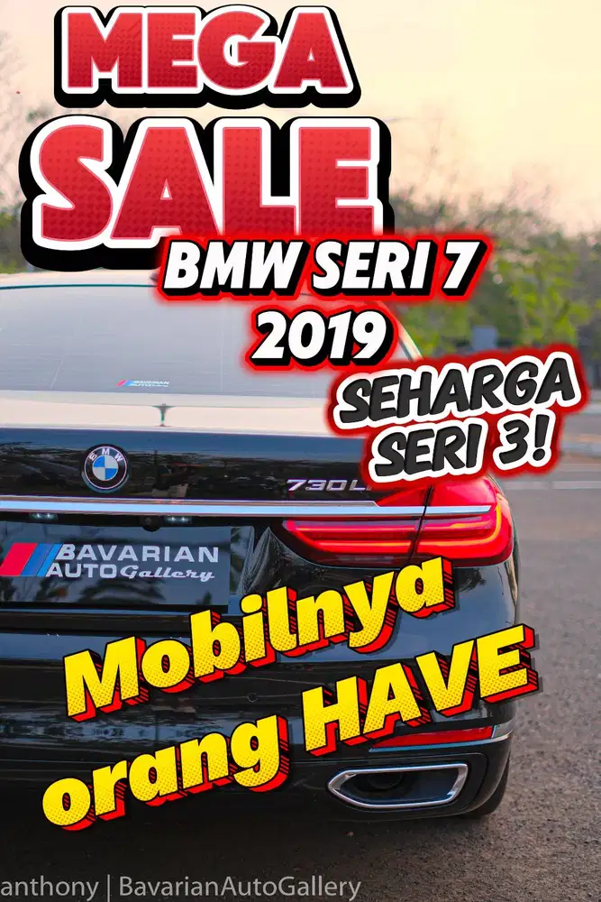 BMW 730li Luxury G12 NIK 2019 BLACK TERMURAH SEHARGA 320i 520i x1!