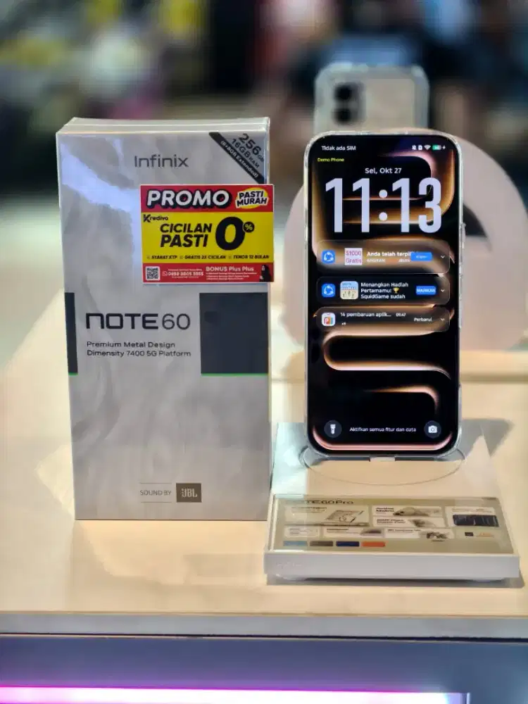 Infinik note 60 bisa diantar COD bisa bayar di tempat gratis ongkir