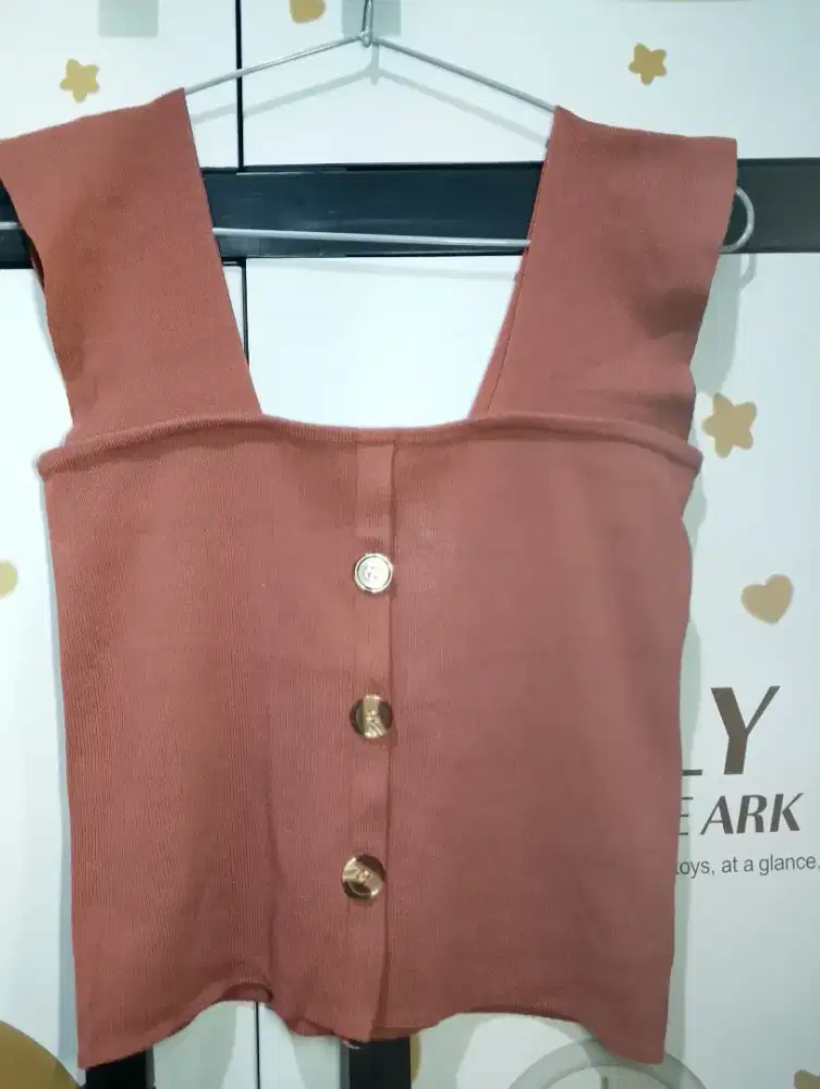 Baju Rajut/Tank top square neck Wanita