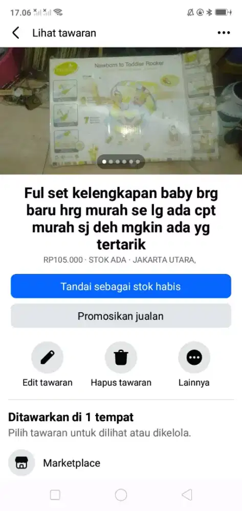 Se set kelengkapan khusus baby brg baru hrg murah se lg ada cpt murah