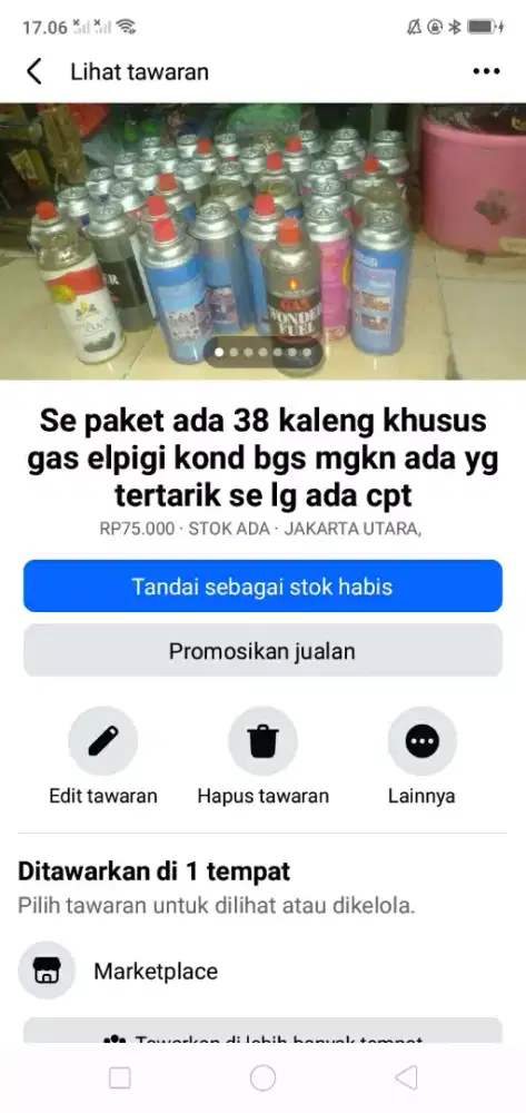 Se paket ada 38 tabung gas elpigi kompor gas poertabe kond bgs murah