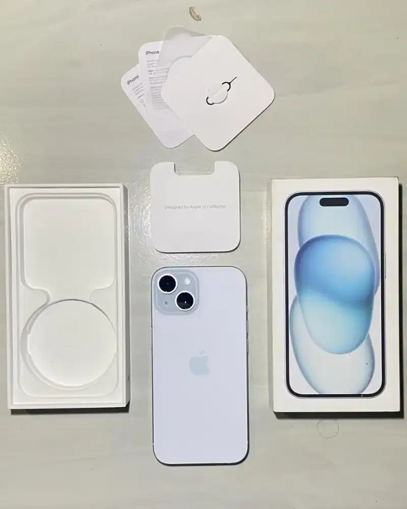 Iphone 15 128gb Blue Ex ibox. Muluss fullset bisa tt
