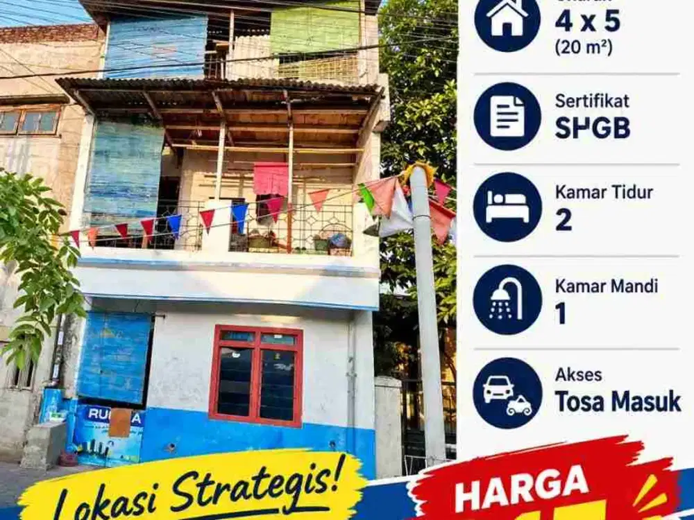 Rumah Murah 2 Lantai siap Huni di Wonokromo, Sby Selatan
