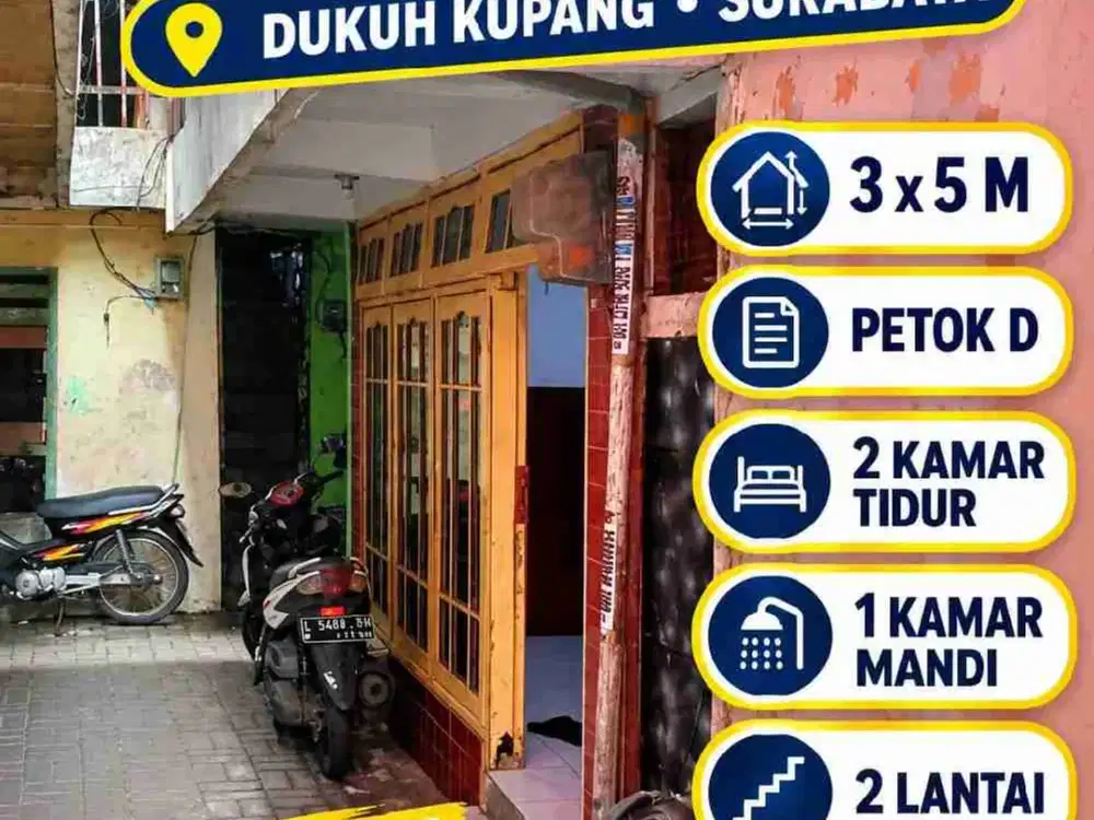 Rumah Murah 2 Lantai siap Huni di Dukuh Kupang, Sby