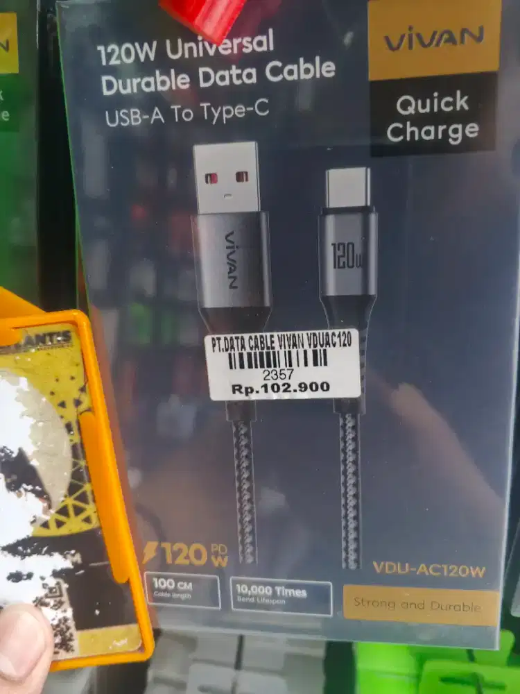 KABEL DATA VIVAN USB A to C 120Watt