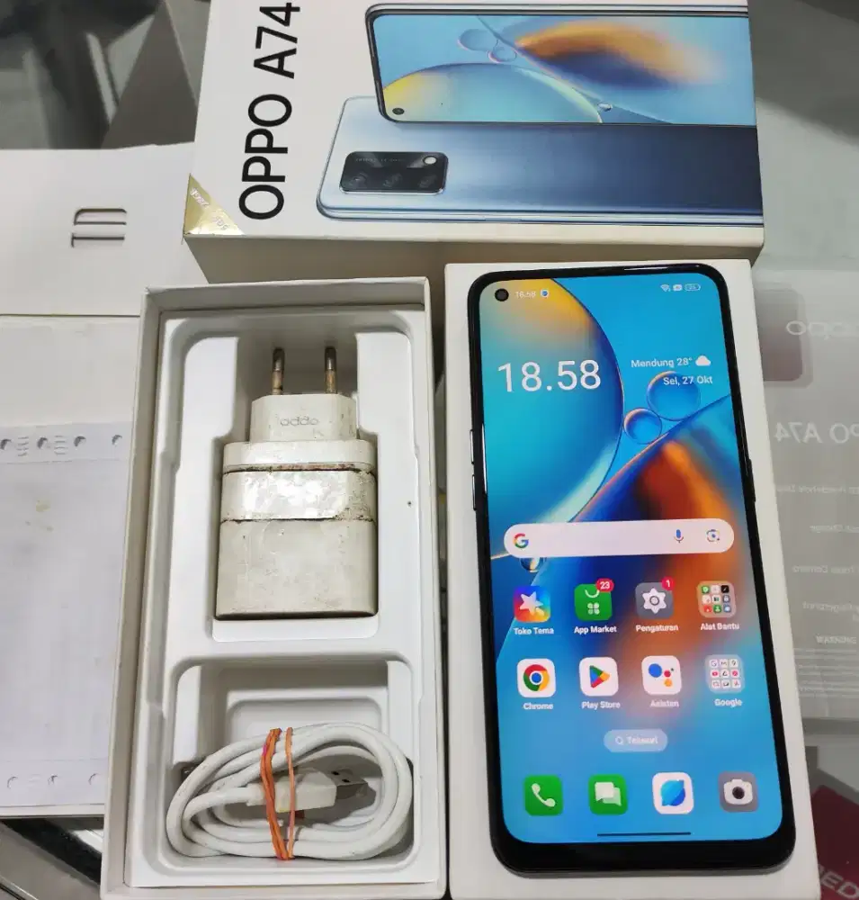 Oppo A74, 6/128Gb Fullset ori, bisa TT