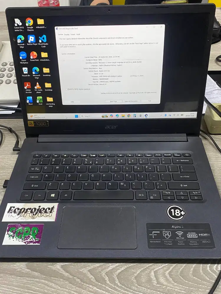 Laptop Acer Aspire 3 A314-22