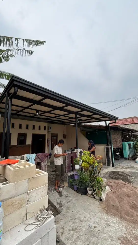 Pemasangan kanopi minimalis