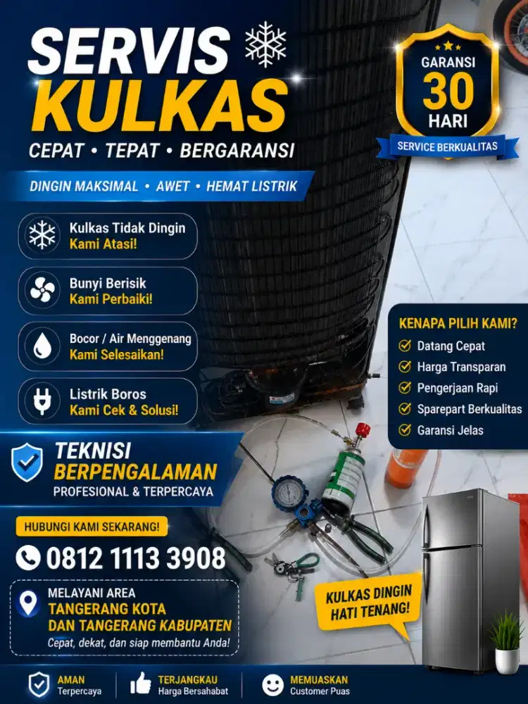SERVIS KULKAS FREEZER SHOWCASE PANGGILAN