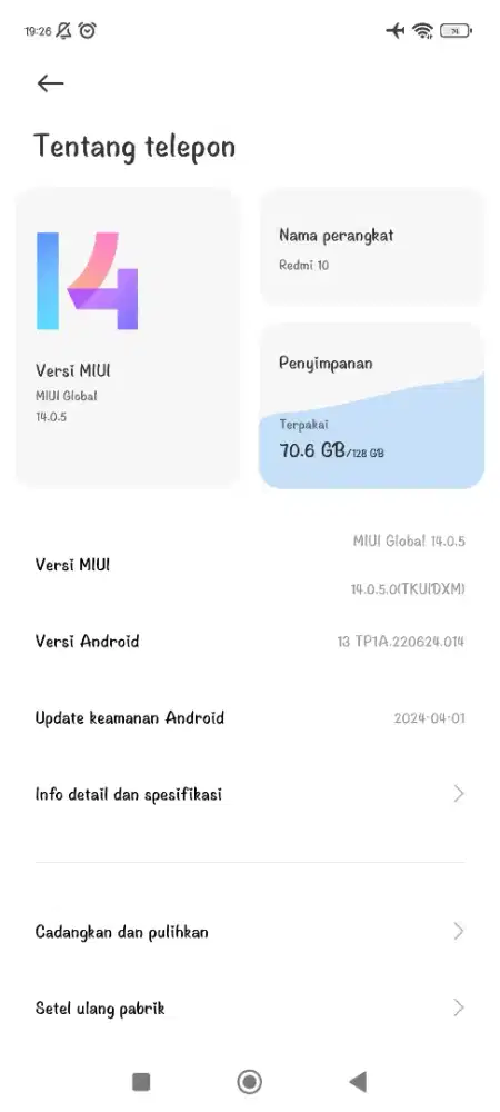 Redmi 10 Ram  6/128
