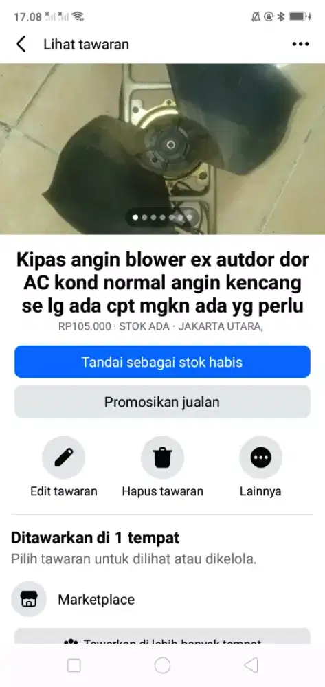 Kipas angin blower ex autdor AC kond normal hrg murah se lg ada cpt