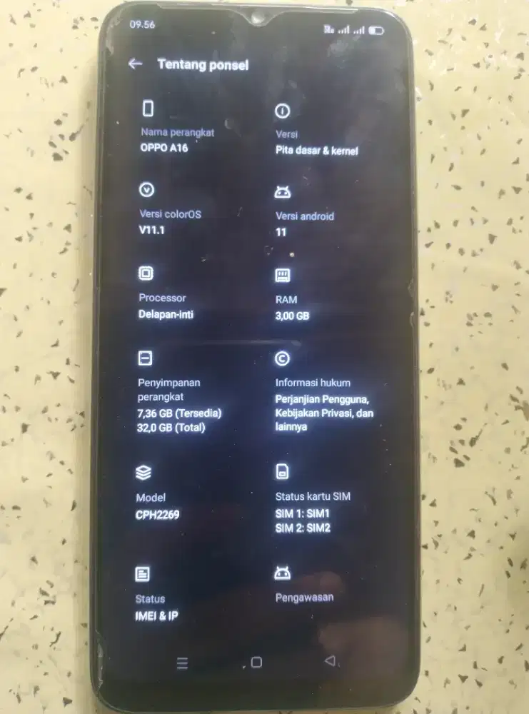 Oppo a16 3/32 batangan