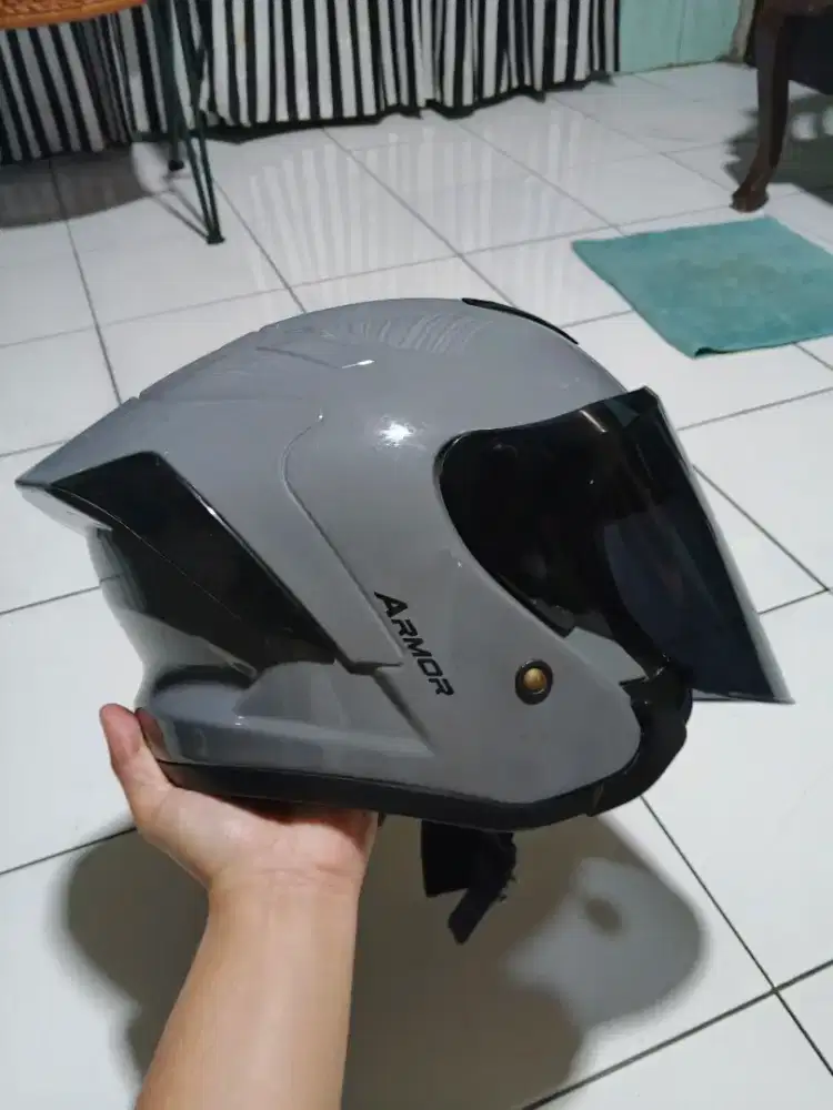 Helm js armor + mic & speaker bekas intercom