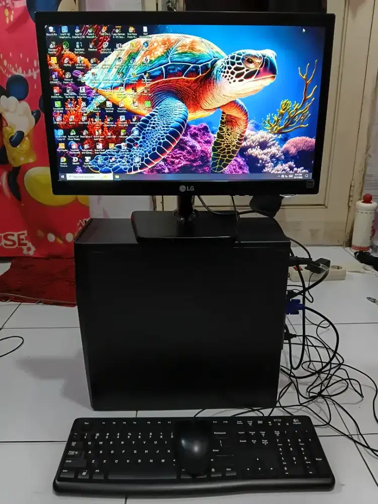 PC GAMING FULSET + LCD + RAM 8 GB + VGA 1 GB + HD 500 GB + GAMES APP