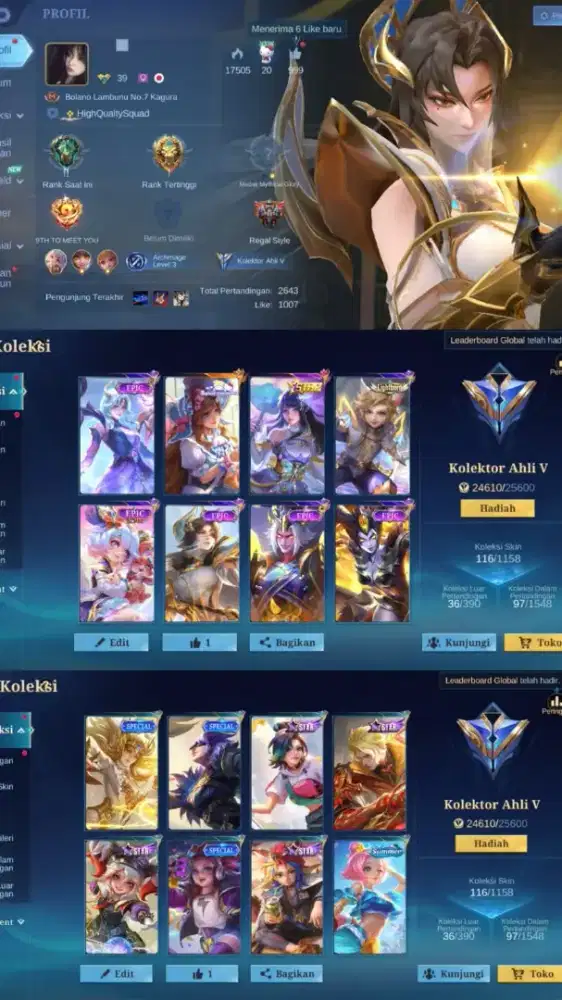 JUAL AKUN MOBILE LEGENDS AMAN TERPERCAYA YANG MINAT CHET