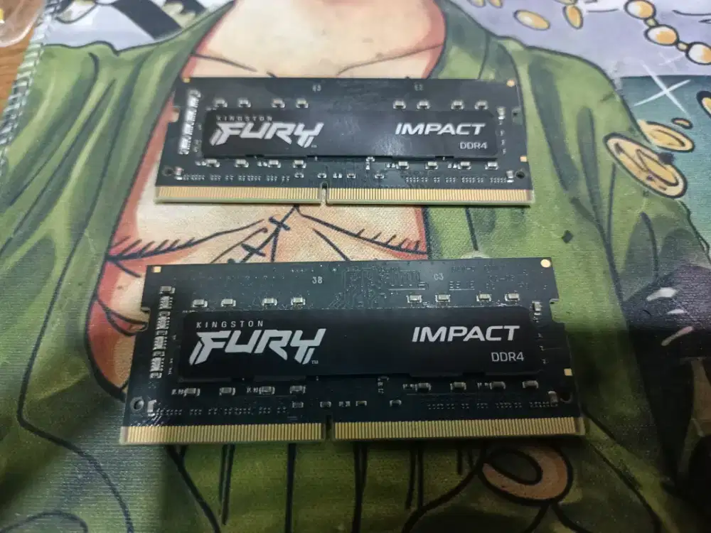 Dijual Ram 16 gb DDR4 dua keping merk kingston Fury 3200 mhz
