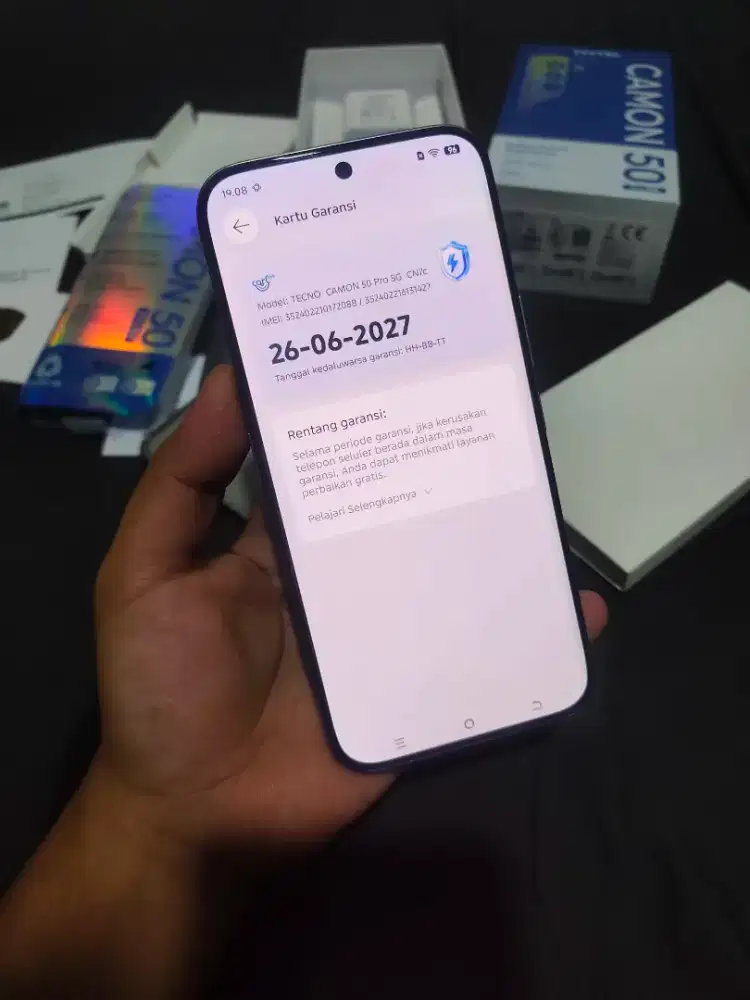 TECNO CAMON 50 PRO 5G RAM 12GB / 256GB FULLSET GARANSI PANJANG
