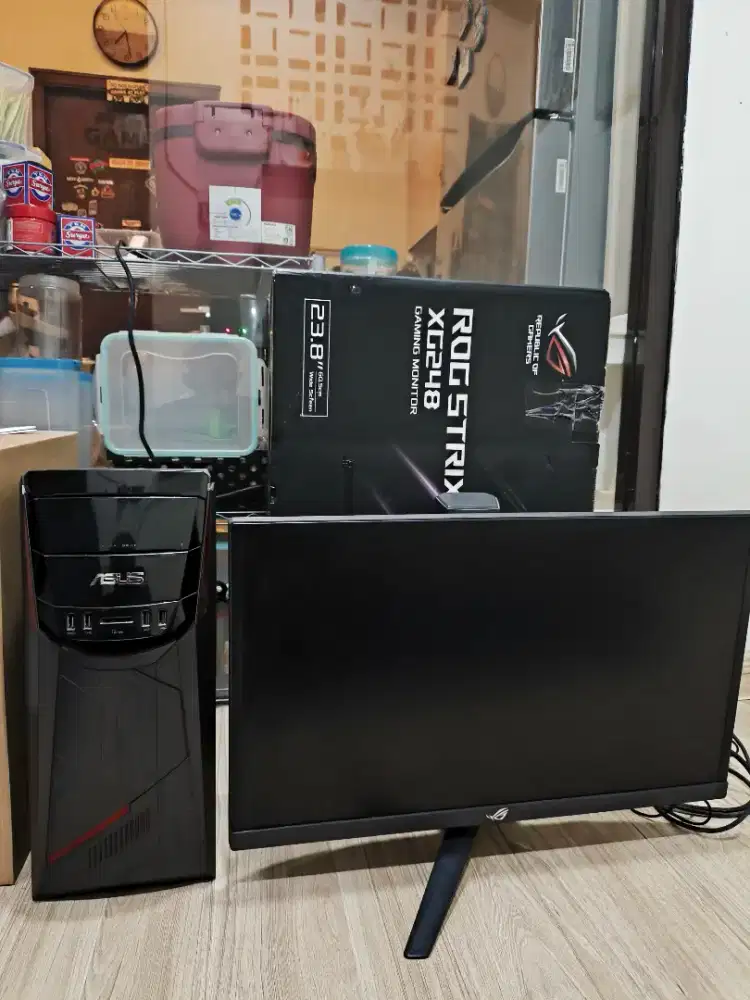 PAKET PC DAN MONITOR GAMING ASUS ROG ORIGINAL PRELOVED