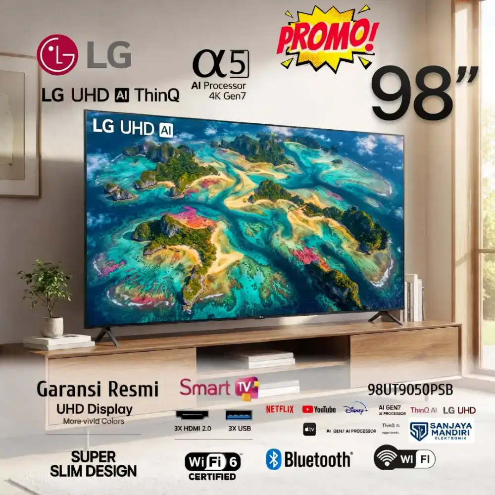 STOK TERBATAS! LG 4K UHD Smart TV 98 WebOS AirPlay HDR10 PRO 98UT9050